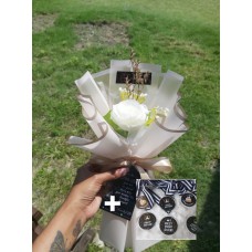 Buket Single Flowers Special White